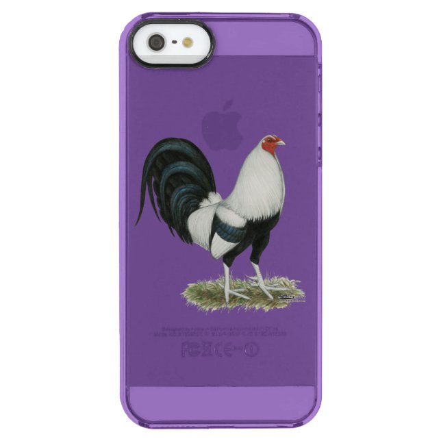 Silver Duckwing Gamecock Uncommon iPhone Case (Back)