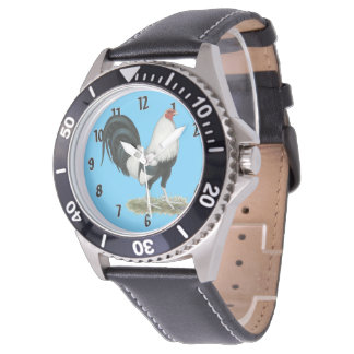 Silver Duckwing Gamecock Watch