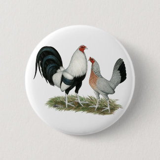 Silver Duckwing Gamefowl Pinback Button