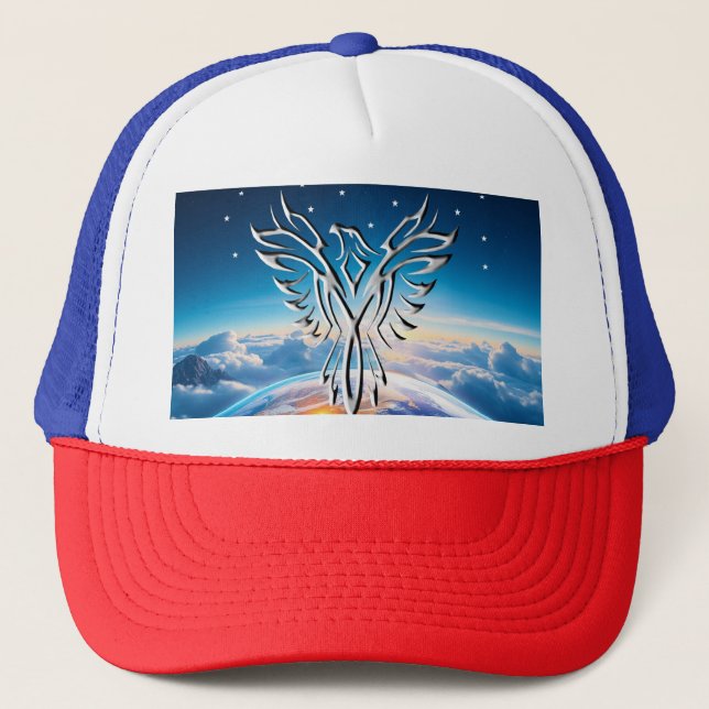 Silver Eagle Sunrise Trucker Hat (Front)