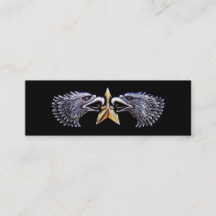 Silver Eagles and Gold Star Bookmark Business Card
