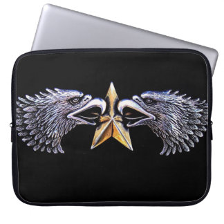 Silver Eagles and Star Laptop Computer Sleeve