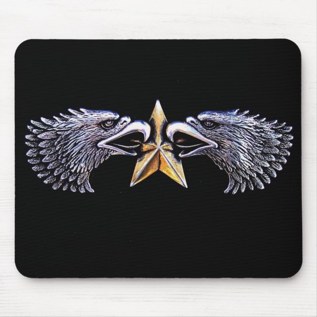 Silver Eagles with Gold Star Mouse Pad (Front)