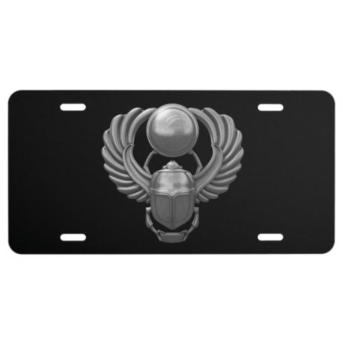 Silver Egyptian Scarab License Plate