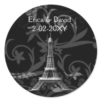 silver Eiffel Tower French wedding Seals