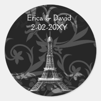 silver Eiffel Tower French wedding Seals