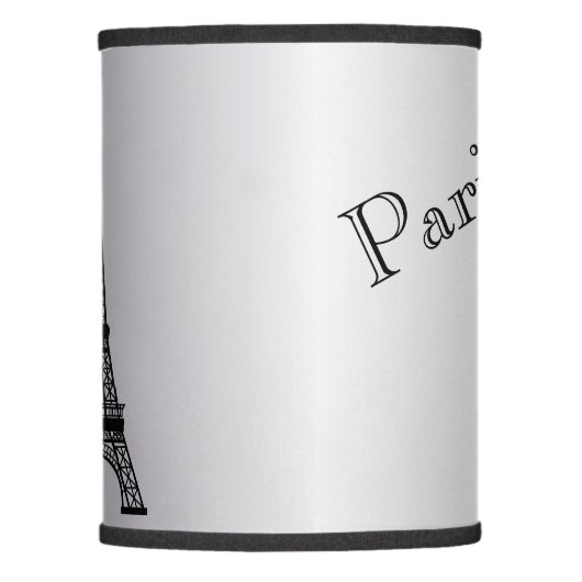 Silver Eiffel  Tower Lamp Shade (Front)