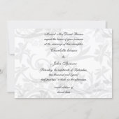 silver eiffel tower Paris wedding invitation (Back)