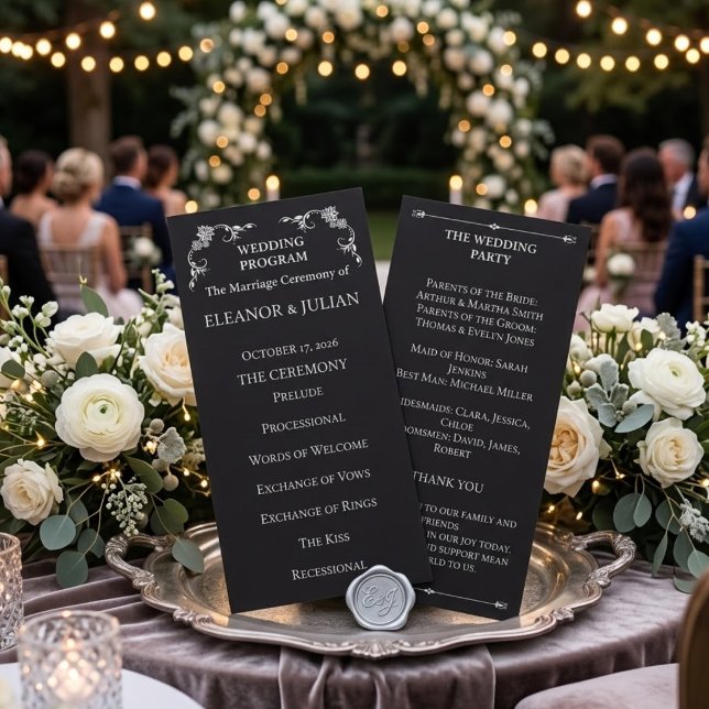 Silver Elegance Collection Wedding Program Rack (Creator Uploaded)