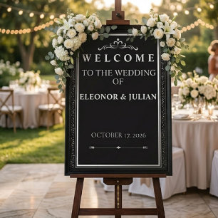 Silver Elegance Collection Wedding Welcome Foam Board