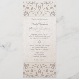 Silver Elegance - Jewish Wedding Invitation