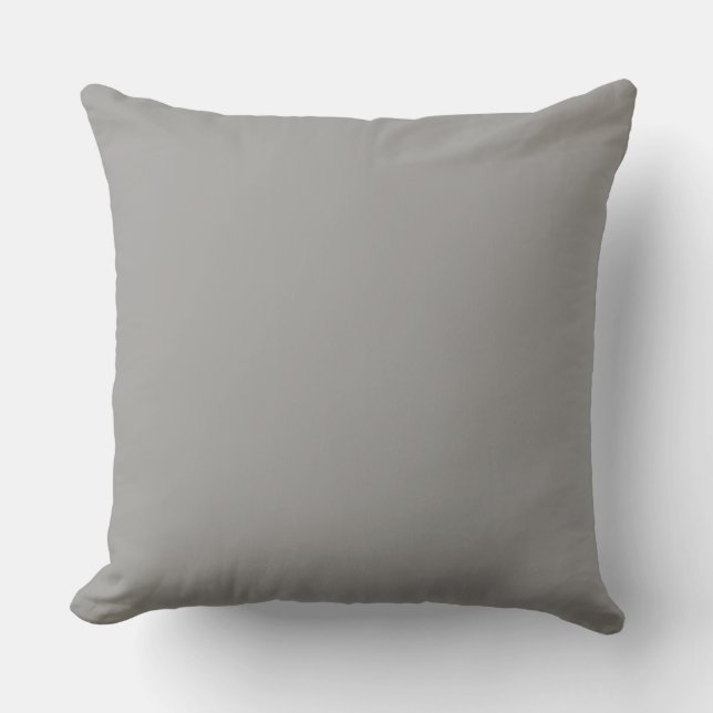 "SILVER ELEGANCE" Silver Gray Neutral Accessory Throw Pillow (Front)