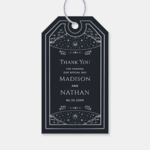 Silver Elegant Gothic Tarot Wedding Gift Tags