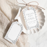 Silver elegant ornate vintage wedding thank you gift tags<br><div class="desc">Elegant vintage ornate frame design in faux silver color,  romantic and sophisticated,  great thank you gift tags for vintage wedding,   romantic formal wedding,  and luxury winter wedding.</div>