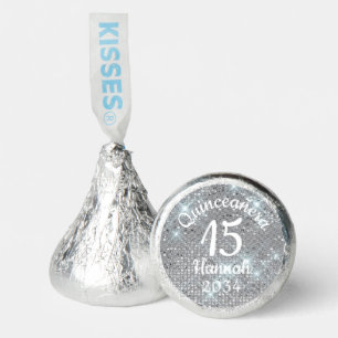 Silver Elegant Quinceañera Girl 15th Birthday Hershey®'s Kisses®