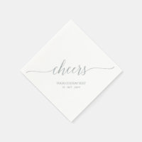 Silver | Elegant Stylish Lettering Cheers Event