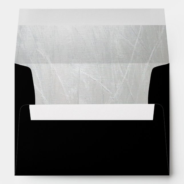 Silver Embosssed Abstract Lined Envelope (Back (Bottom))