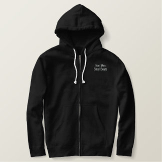 Silver Embroidered Dolphins Hoodie