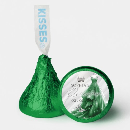 Silver Emerald Dress Princess Quinceaera  Hersheys Kisses