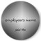 Silver Employee Name Tag Button