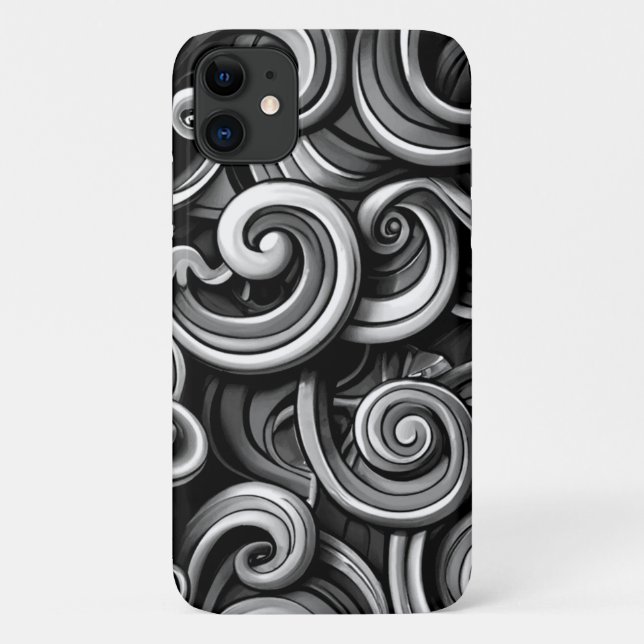 Silver Energy Swirls  Case-Mate iPhone Case (Back)