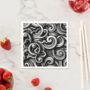 Silver Energy Swirls Napkins