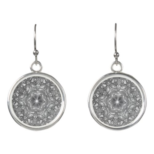 silver  engraving  gravure argente earrings