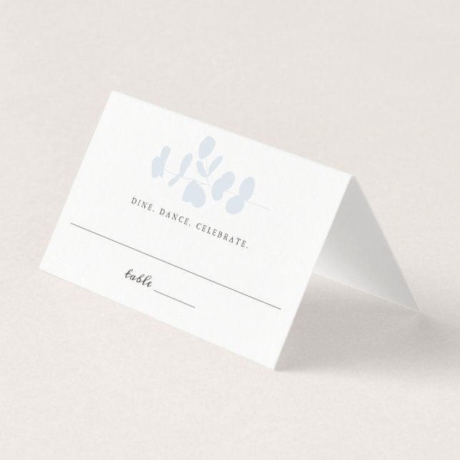 Silver Eucalyptus Branch Wedding Guest Escort (Front)