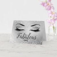 Silver Fabulous Glitter Eyes Standard Birthday
