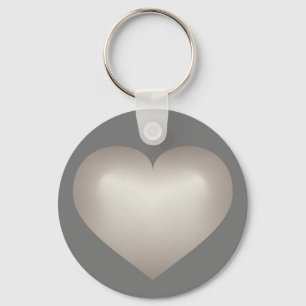 Silver Fade Heart Keychain