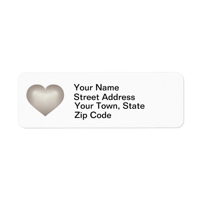 Silver fade heart label (Front)