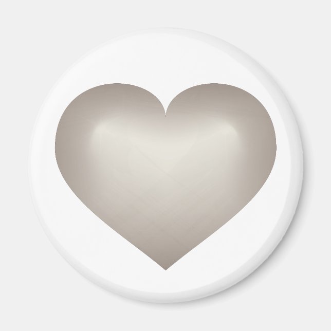 Silver Fade Heart Magnet (Front)
