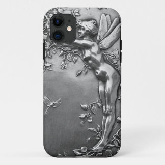 Silver Fairy Antique Art Nouveau Vintage Jewelry iPhone 11 Case