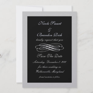 Silver Fairy Tale Save The Date (black)