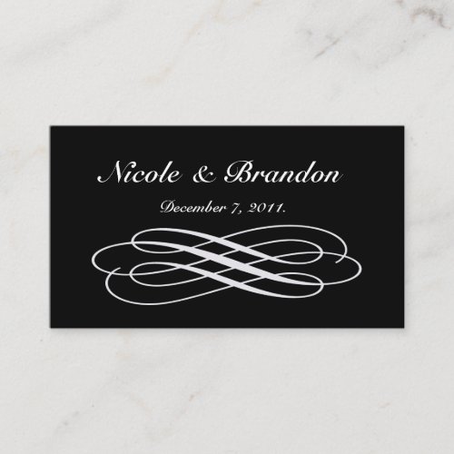 Silver Fairy Tale Wedding Website Card