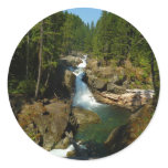 Silver Falls at Mount Rainier National Park Classic Round Sticker