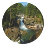 Silver Falls at Mount Rainier National Park Classic Round Sticker