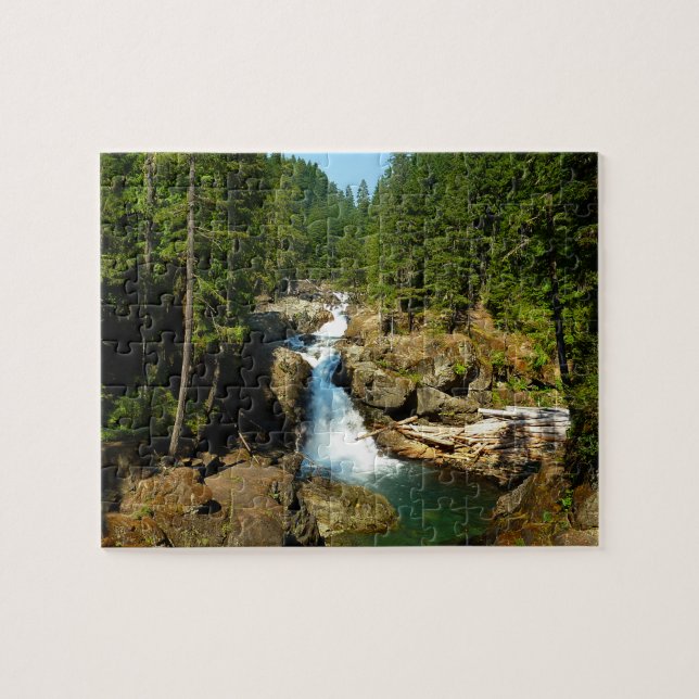 Silver Falls at Mount Rainier National Park Jigsaw Puzzle (Horizontal)