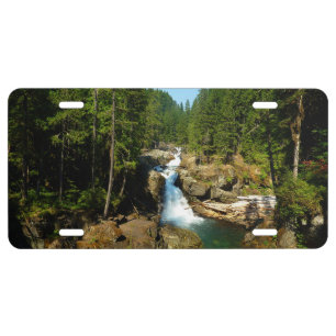 Silver Falls at Mount Rainier National Park License Plate