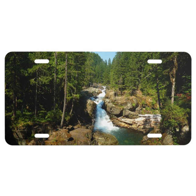 Silver Falls at Mount Rainier National Park License Plate (Front)
