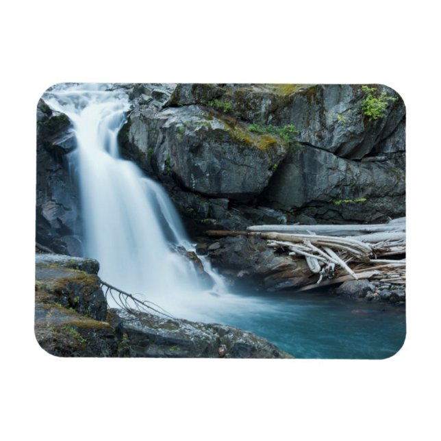 Silver Falls, Mount Rainier National Park Magnet (Horizontal)