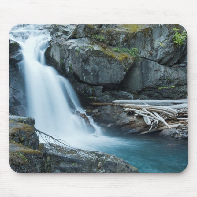 Silver Falls, Mount Rainier National Park Mouse Pad (Front)