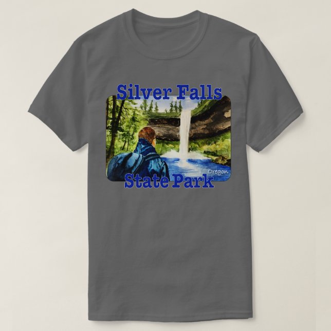 Silver Falls State Park Oregon T-Shirt (Design Front)