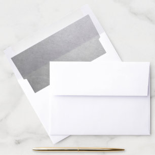 Silver Faux Foil Look Wedding Envelope Liner