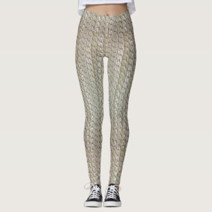 Silver Faux Snake Skin Leggings Male/Female