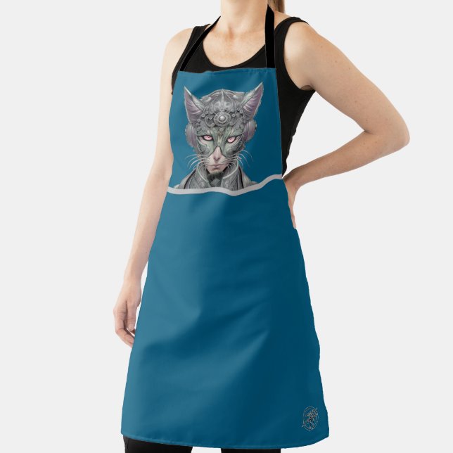 Silver Feline Being Apron (Insitu)