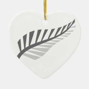 Silver Fern Awesome New Zealand image Ceramic Ornament