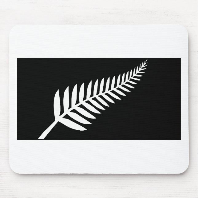 Silver Fern Flag (New Zealand) Mouse Pad (Front)
