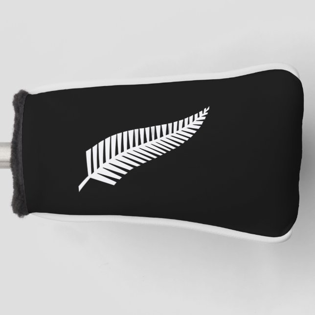Silver fern flag (NZ) Golf Head Cover (Front)