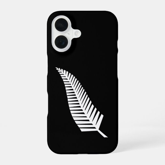Silver fern flag (NZ) Iphone Case (Back)